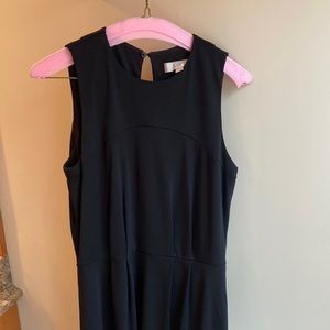 Loft size 2 jersey knit dress, pleated front with zipper